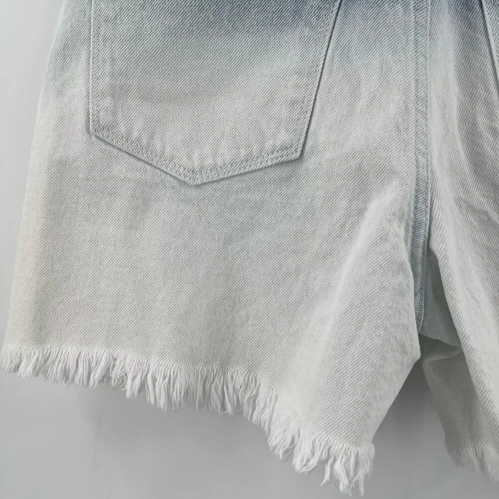 KANCAN Jean Shorts Size 26 Ombre Tie Dye 100% Cotton Never Fade Away Boyfriend